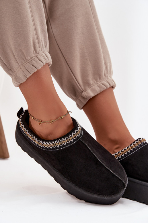 Schneestiefel Feminin Mit Dekorationen Haftem schZuarze Farbe Jenira