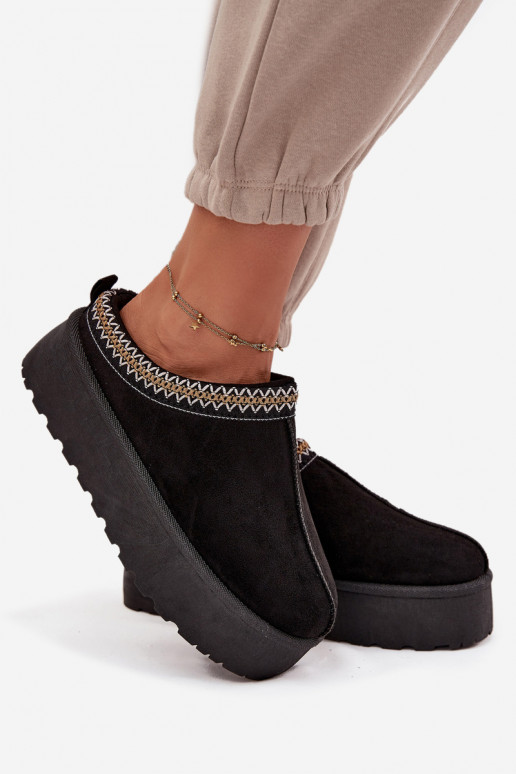 Schneestiefel Feminin Mit Dekorationen Haftem schZuarze Farbe Jenira