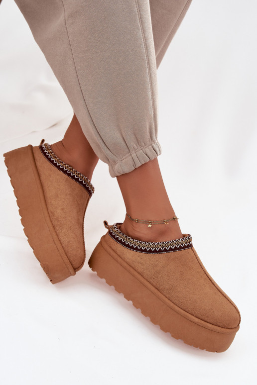 Schneestiefel Feminin Mit Dekorationen Haftem braune Farbe Jenira