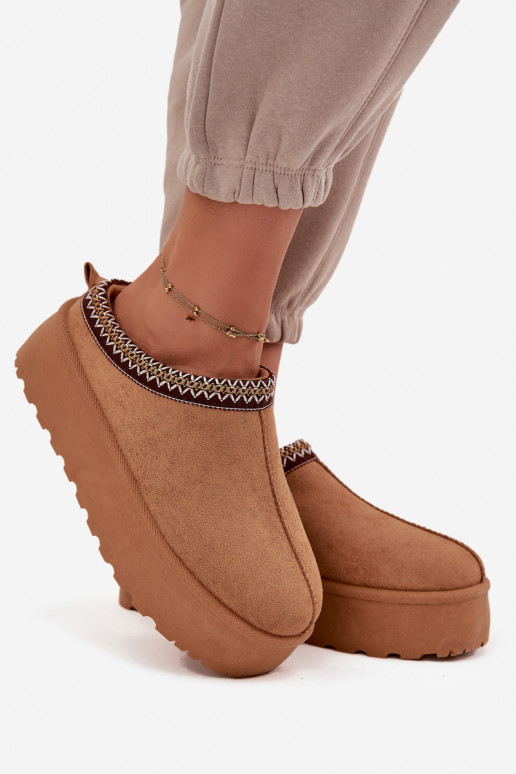 Schneestiefel Feminin Mit Dekorationen Haftem braune Farbe Jenira