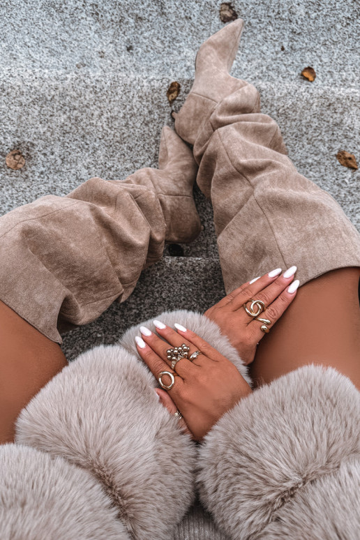 Ein überzeugendes Stilvollll Damenstiefel mit dünnen Absätzen Beige Ysolienne Ein überzeugendes Stilvollll Damenstiefel mit dünnen Absätzen Beige Ysolienne
