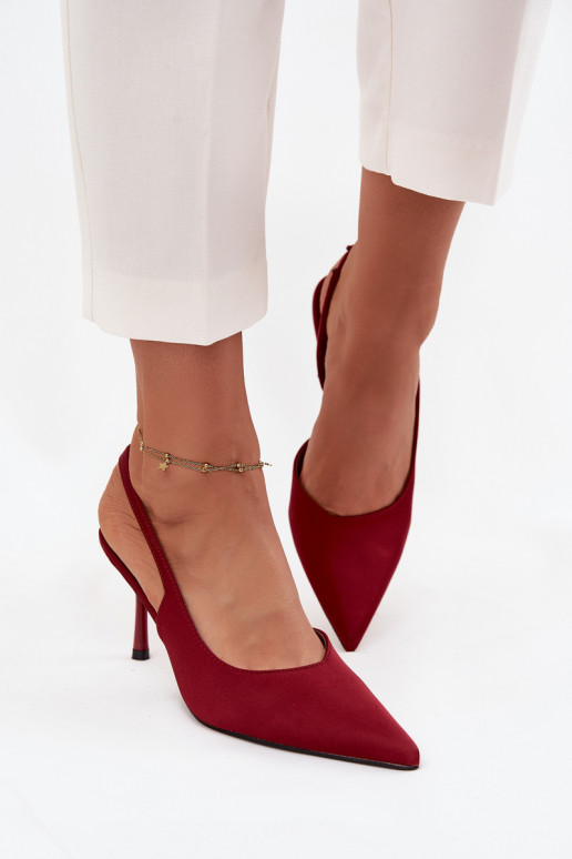 hochhackige SchuheOdkrytymi Piętami Burgund Lenira hochhackige SchuheOdkrytymi Piętami Burgund Lenira