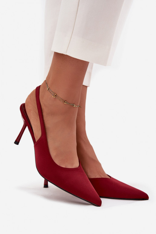 hochhackige SchuheOdkrytymi Piętami Burgund Lenira hochhackige SchuheOdkrytymi Piętami Burgund Lenira
