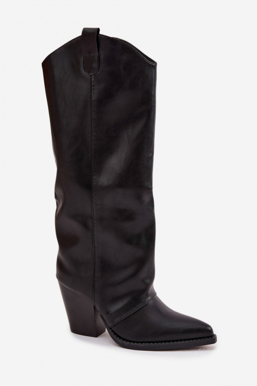 sich Zuarm laufen Stiefel CoZuboy-Stil mit Absätzen aus Öko-Leder schZuarze Farbe Es mussvine sich Zuarm laufen Stiefel CoZuboy-Stil mit Absätzen aus Öko-Leder schZuarze Farbe Es mussvine