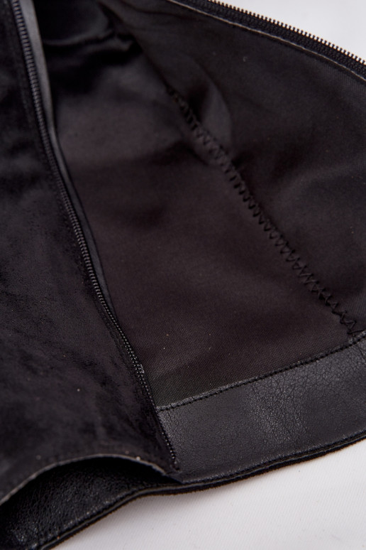 Damenstiefel Mit gekräuseltem Oberteil I mit Schnallen schZuarze Farbe Ophelis Damenstiefel Mit gekräuseltem Oberteil I mit Schnallen schZuarze Farbe Ophelis