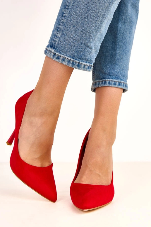 Rote High Heels aus Kunstwildleder Alexa Rote High Heels aus Kunstwildleder Alexa