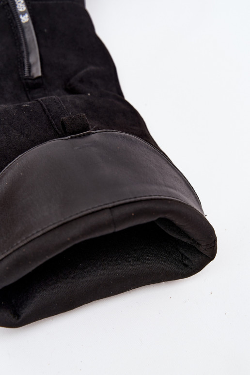 Damenstiefel mit Absätzenaus Öko-INildlederu schZuarze Farbe Prisca Damenstiefel mit Absätzenaus Öko-INildlederu schZuarze Farbe Prisca