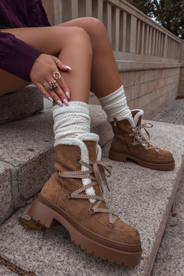 Schneestiefel Feminin mit AufZuärmen braune Farbe Irmara