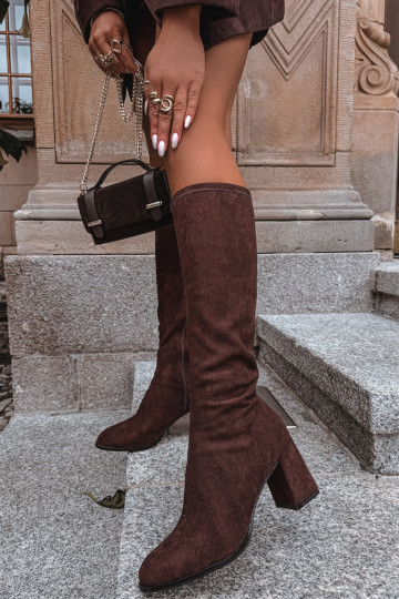 Damenstiefel mit Absätzenaus Öko-INildlederu CzekoladoZue Yelisse 2