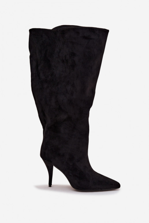 Ein überzeugendes Stilvollll Damenstiefel mit dünnen Absätzenaus Öko-INildlederu schZuarze Farbe Noretta Ein überzeugendes Stilvollll Damenstiefel mit dünnen Absätzenaus Öko-INildlederu schZuarze Farbe Noretta