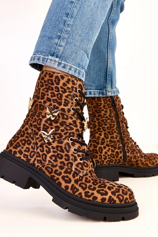 Leopardenmuster Stiefeletten,... Leopardenmuster Stiefeletten,...