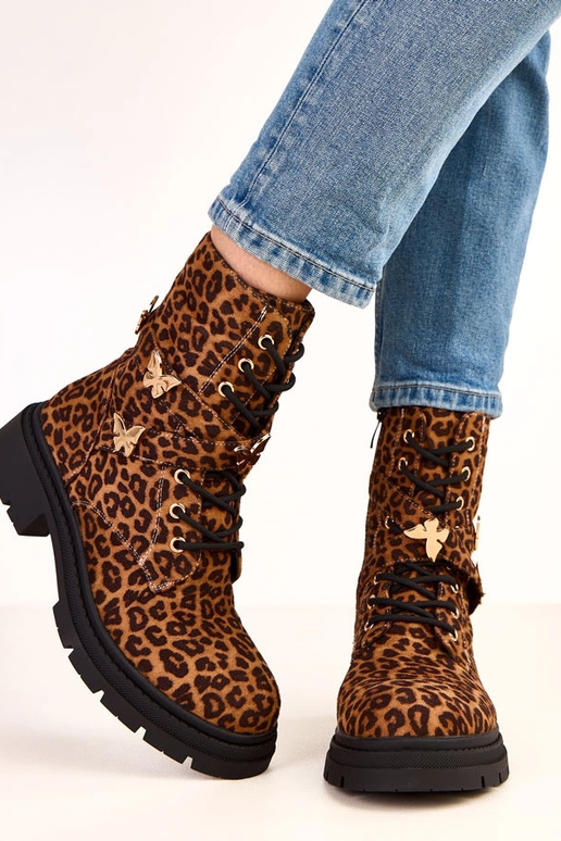 Leopardenmuster Stiefeletten,... Leopardenmuster Stiefeletten,...