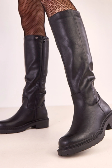 Schwarze Overknees mit... 2