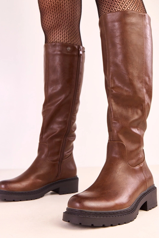 Braune Overknees mit abnehmbarem... Braune Overknees mit abnehmbarem...