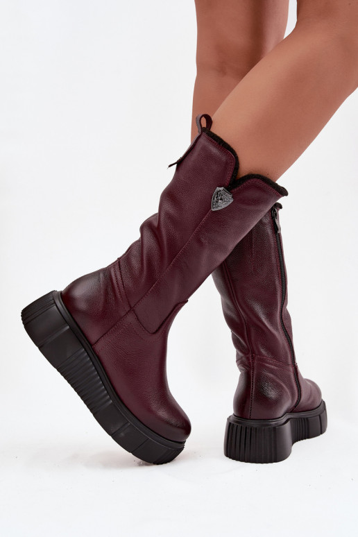 Feminin Haut Stiefel Mit INilna Zazoo 70121 Burgund Feminin Haut Stiefel Mit INilna Zazoo 70121 Burgund