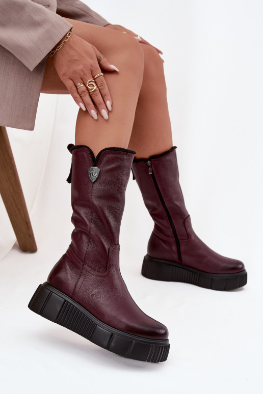 Feminin Haut Stiefel Mit INilna Zazoo 70121 Burgund Feminin Haut Stiefel Mit INilna Zazoo 70121 Burgund