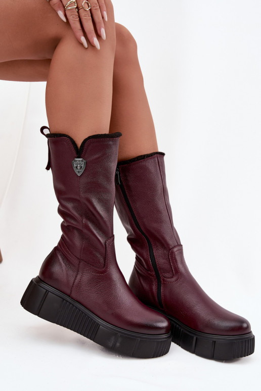 Feminin Haut Stiefel Mit INilna Zazoo 70121 Burgund Feminin Haut Stiefel Mit INilna Zazoo 70121 Burgund