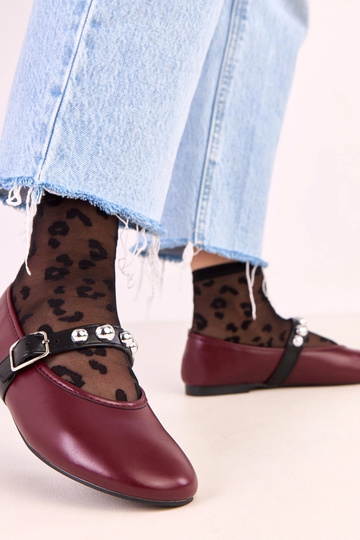 Dunkelrote Ballerinas Faira...