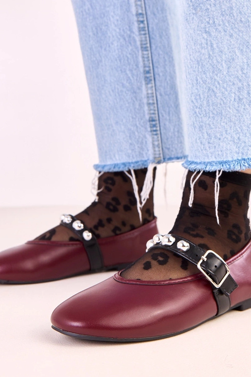 Dunkelrote Ballerinas Faira mit... Dunkelrote Ballerinas Faira mit...