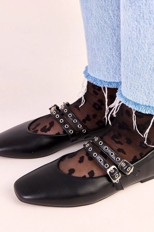 Schwarze Ballerinas Alfira mit... Schwarze Ballerinas Alfira mit...