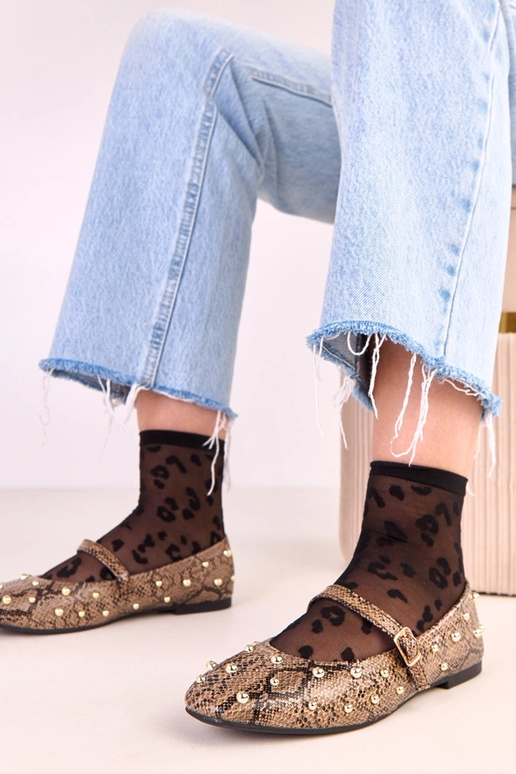 Braune Ballerinas Selena mit... Braune Ballerinas Selena mit...