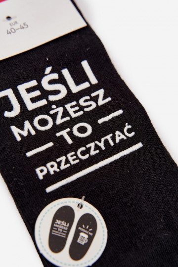 Schwarze Herrensocken mit Aufschrift "Paduok man alų"