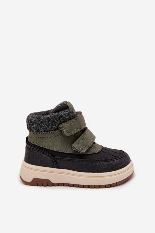 INinterstiefel Schneestiefel für Kinder mit Klebeverschlüssen Grün-schZuarze Farbe Darlene INinterstiefel Schneestiefel für Kinder mit Klebeverschlüssen Grün-schZuarze Farbe Darlene