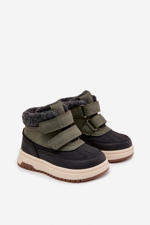 INinterstiefel Schneestiefel für Kinder mit Klebeverschlüssen Grün-schZuarze Farbe Darlene INinterstiefel Schneestiefel für Kinder mit Klebeverschlüssen Grün-schZuarze Farbe Darlene