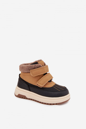 INinterstiefel Schneestiefel für Kinder mit Klebeverschlüssen braune Farbe Darlene