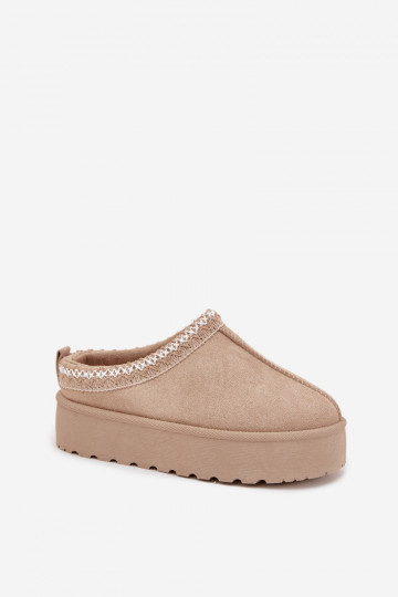 Schneestiefel Kindisch JugendHaftem mit einer Plattform Beige Jolisse