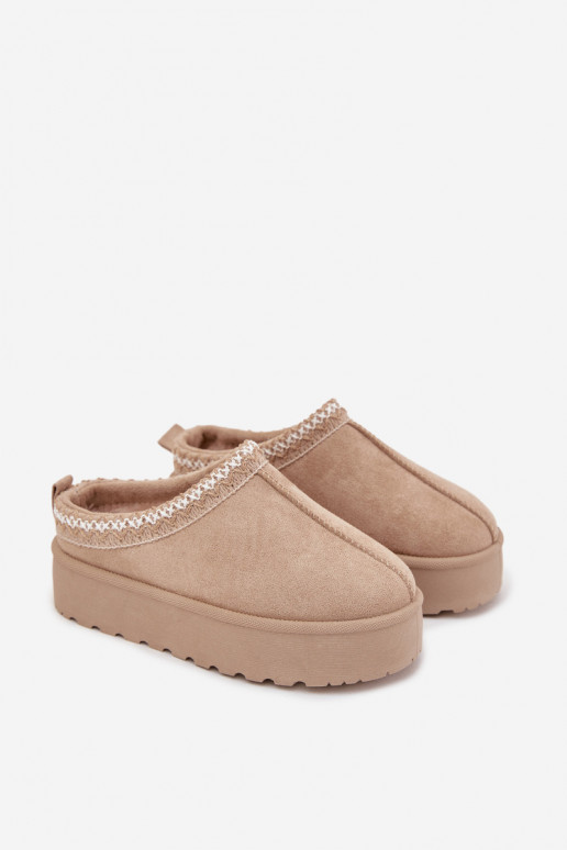Schneestiefel Kindisch JugendHaftem mit einer Plattform Beige Jolisse Schneestiefel Kindisch JugendHaftem mit einer Plattform Beige Jolisse