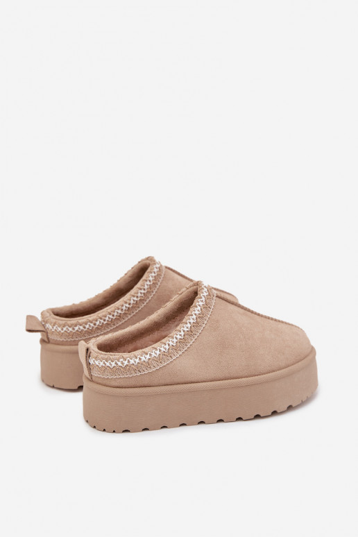 Schneestiefel Kindisch JugendHaftem mit einer Plattform Beige Jolisse Schneestiefel Kindisch JugendHaftem mit einer Plattform Beige Jolisse