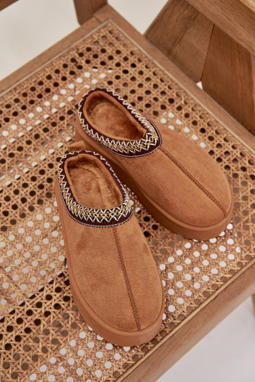 Schneestiefel Kindisch JugendHaftem mit einer Plattform braune Farbe Jolisse