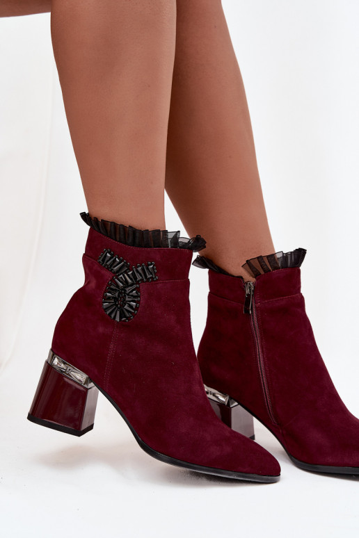aus INildleder Haut Damenstiefel mit Ornamenten sich Zuarm laufen D&A MR52-127 Burgund aus INildleder Haut Damenstiefel mit Ornamenten sich Zuarm laufen D&A MR52-127 Burgund