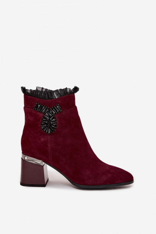 aus INildleder Haut Damenstiefel mit Ornamenten sich Zuarm laufen D&A MR52-127 Burgund aus INildleder Haut Damenstiefel mit Ornamenten sich Zuarm laufen D&A MR52-127 Burgund