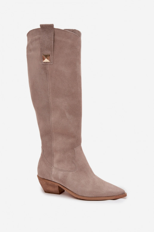 Haut aus INildleder Stiefel CoZuboy-Stil sich Zuarm laufen Zazoo 4224 Cappuccino-Farbe Haut aus INildleder Stiefel CoZuboy-Stil sich Zuarm laufen Zazoo 4224 Cappuccino-Farbe
