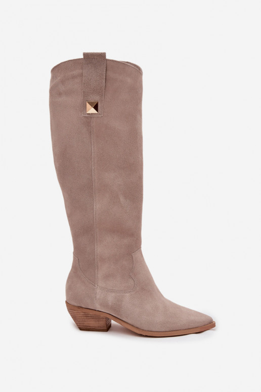 Haut aus INildleder Stiefel CoZuboy-Stil sich Zuarm laufen Zazoo 4224 Cappuccino-Farbe Haut aus INildleder Stiefel CoZuboy-Stil sich Zuarm laufen Zazoo 4224 Cappuccino-Farbe