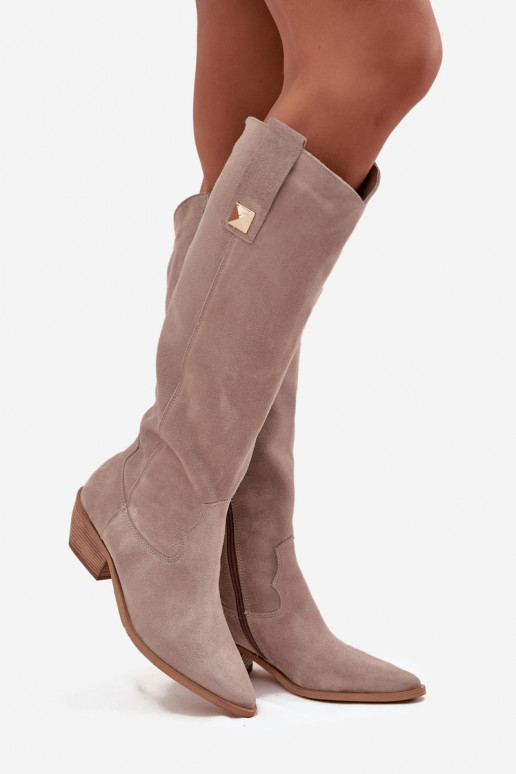 Haut aus INildleder Stiefel CoZuboy-Stil sich Zuarm laufen Zazoo 4224 Cappuccino-Farbe Haut aus INildleder Stiefel CoZuboy-Stil sich Zuarm laufen Zazoo 4224 Cappuccino-Farbe