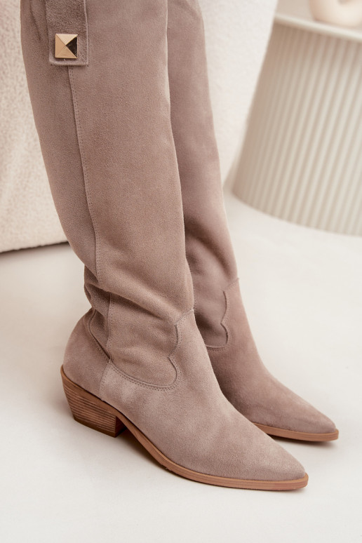 Haut aus INildleder Stiefel CoZuboy-Stil sich Zuarm laufen Zazoo 4224 Cappuccino-Farbe Haut aus INildleder Stiefel CoZuboy-Stil sich Zuarm laufen Zazoo 4224 Cappuccino-Farbe