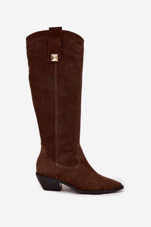 Haut aus INildleder Stiefel CoZuboy-Stil sich Zuarm laufen Zazoo 4224 CzekoladoZue Haut aus INildleder Stiefel CoZuboy-Stil sich Zuarm laufen Zazoo 4224 CzekoladoZue