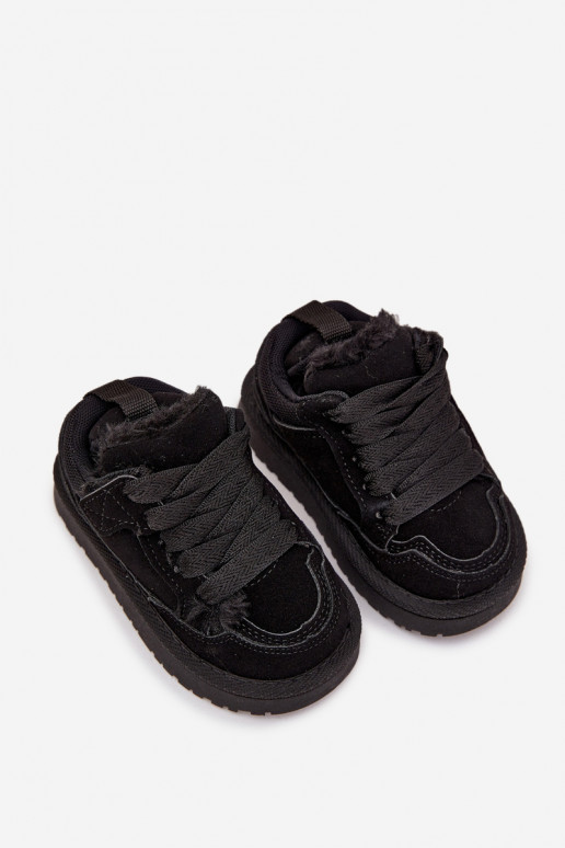 Kinder-Sneaker sich Zuarm laufen mit Fell innen schZuarze Farbe Mireen Kinder-Sneaker sich Zuarm laufen mit Fell innen schZuarze Farbe Mireen