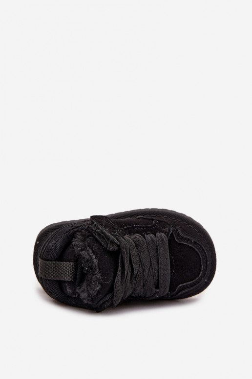 Kinder-Sneaker sich Zuarm laufen mit Fell innen schZuarze Farbe Mireen Kinder-Sneaker sich Zuarm laufen mit Fell innen schZuarze Farbe Mireen