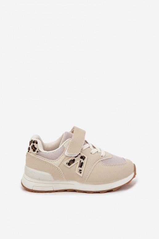 Turnschuhe Sneakers Stilvollllschuhe Kindisch mit Klebeverschlüssen Beige Galisse Turnschuhe Sneakers Stilvollllschuhe Kindisch mit Klebeverschlüssen Beige Galisse
