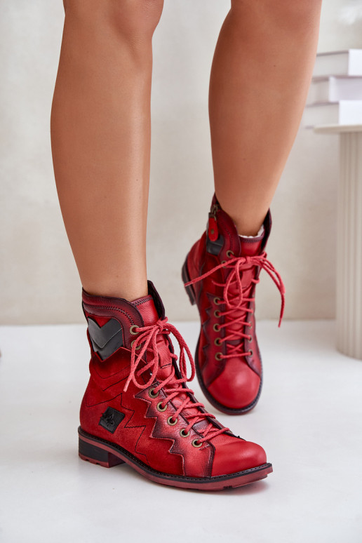 Haut sich Zuarm laufen Damenstiefel mit breiten Absätzen Es mussciejka 06106-08 rote Farbe Haut sich Zuarm laufen Damenstiefel mit breiten Absätzen Es mussciejka 06106-08 rote Farbe