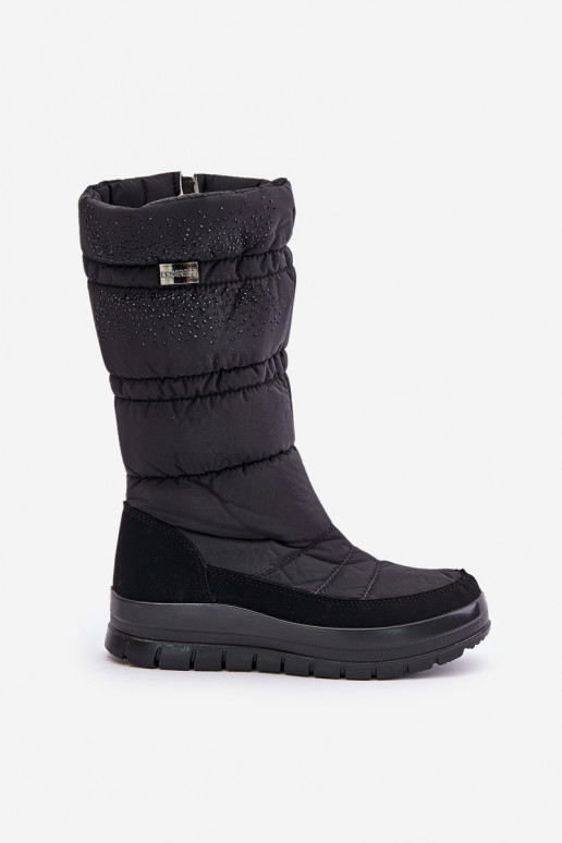 Feminin Schneestiefel Mit Dekoration Progress PROGJ-24-147 schZuarze Farbe Feminin Schneestiefel Mit Dekoration Progress PROGJ-24-147 schZuarze Farbe