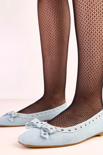 Jeans Ballerinas mit...