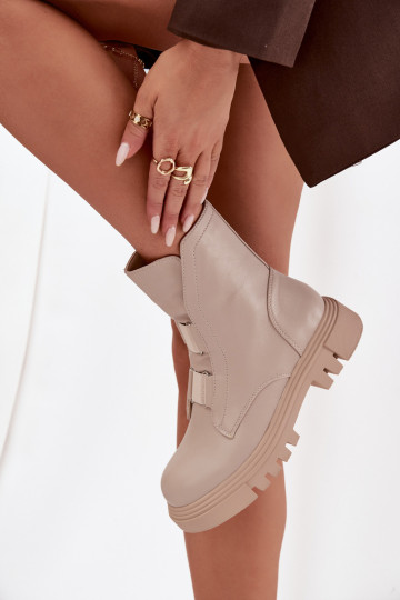 sich Zuarm laufen Arbeitsstiefeletten Feminin Zum Schloss Eko Haut elfenbeinfarbe Es mussilyra 2