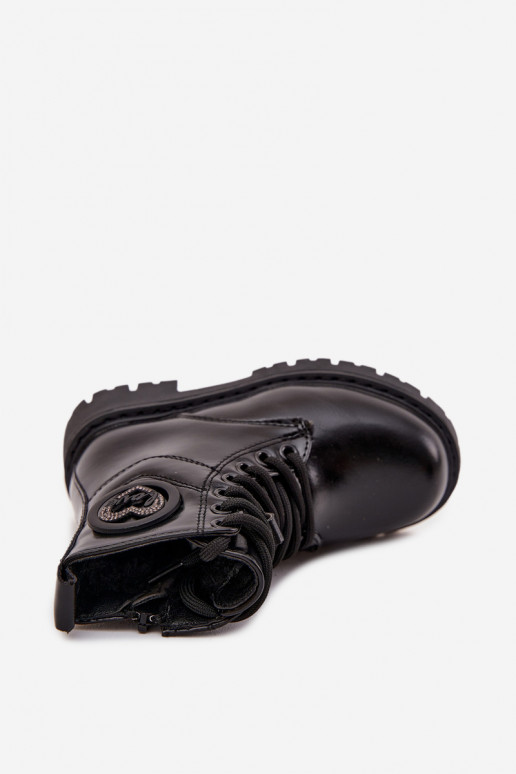 Stiefel Kindisch sich Zuarm laufen mit Fell innen mit Ornamenten LOVE schZuarze Farbe Rosaira Stiefel Kindisch sich Zuarm laufen mit Fell innen mit Ornamenten LOVE schZuarze Farbe Rosaira