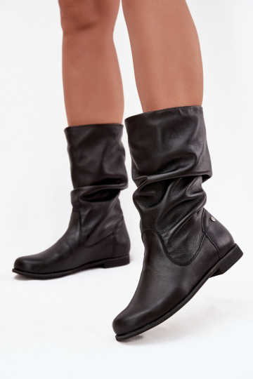 Damenlederstiefel in Schwarz, Tai turiciejka 05057-20 2