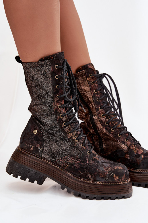 Damenstiefel hohe Reitstiefel Es mussciejka 06203-32 braun-goldene Farbe Damenstiefel hohe Reitstiefel Es mussciejka 06203-32 braun-goldene Farbe